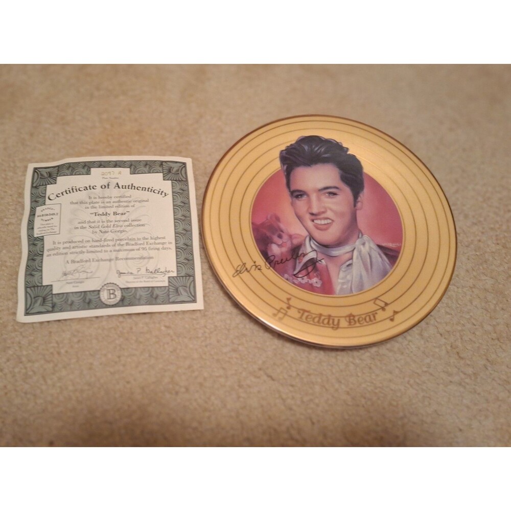 Elvis Presley Solid Gold Plate TEDDY BEAR #2 Second Issue Nate Giorgio